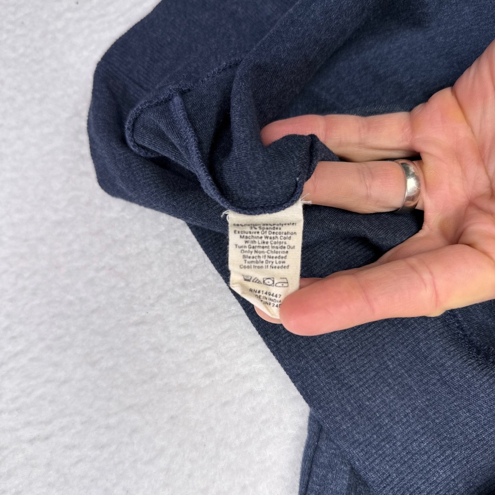 The Normal Brand Pullover Sweater Mens Size XXL Navy Blue 1/4 Zip Menswear Knit - Picture 5 of 9